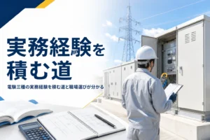電験三種を取ったが実務経験がない時に、経験を積む道と職場の選び方を紹介する記事のアイキャッチ