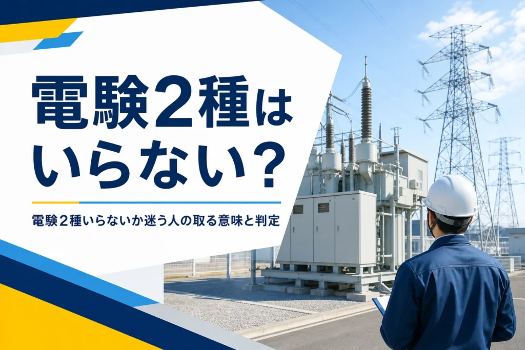 電験2種はいらないのかを、取る意味と三種のままでよい人の判定から考える記事のアイキャッチ