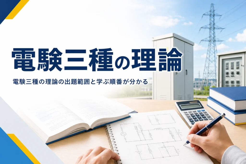 電験三種の理論の出題範囲と、最初に固めたい分野の順番を紹介する記事のアイキャッチ