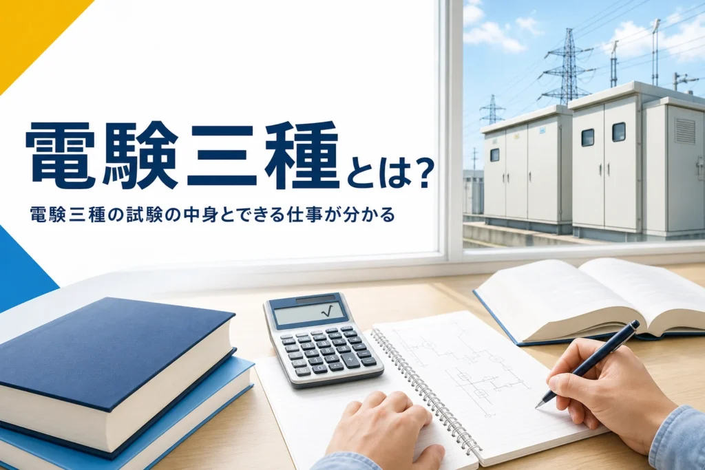 電験三種とは何か、試験の中身・できる仕事・合格までの道のりを紹介する記事のアイキャッチ