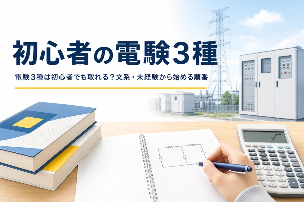 電験3種を初心者が文系・未経験から目指す時の始める順番を解説する記事のアイキャッチ